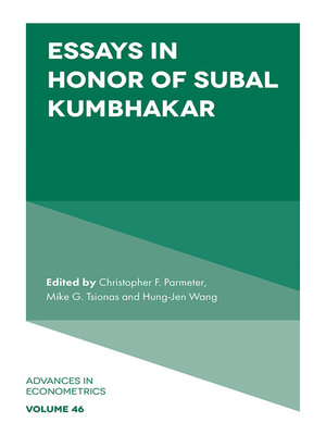 cover image of Essays in Honor of Subal Kumbhakar